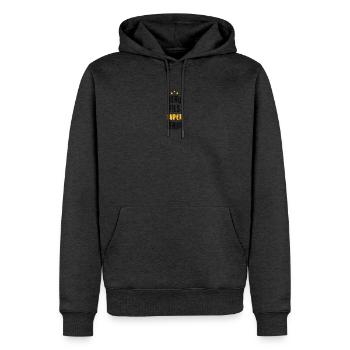belle-fille / beau-fils / beau fils / belle fille - Sweat à capuche Premium bio Homme - anthracite chiné - Devant - Thijin (182cm)
