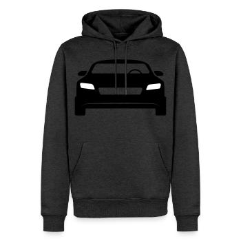 Voiture de sport - Sweat à capuche Premium bio Homme - anthracite chiné - Devant - Thijin (182cm)
