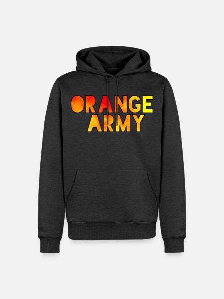 Die orange Legion für echte Fans der Niederlande # - Männer Premium Bio Hoodie - Anthrazit meliert