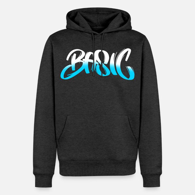 BASIC Graffiti Gradient - Männer Premium Bio Hoodie - Anthrazit meliert
