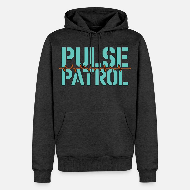 Cardiac Tech Pulse Patrol Pacemaker Technician - Männer Premium Bio Hoodie - Anthrazit meliert
