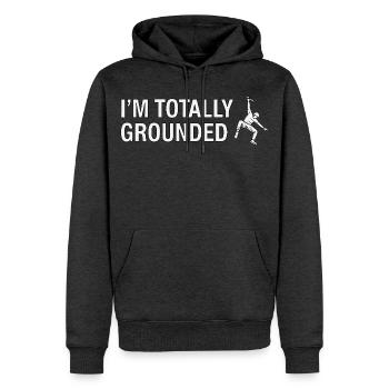 Totally Grounded Klettern - Männer Premium Bio Hoodie - Anthrazit meliert - Vorne - Thijin (182cm)