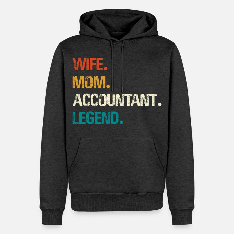 Ehefrau Mutter Buchhalterin Legende - Männer Premium Bio Hoodie - Anthrazit meliert