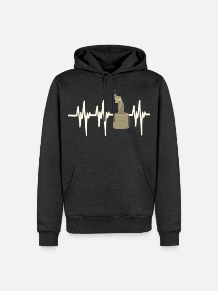 Heartbeat Pyro Cipolla - Männer Premium Bio Hoodie - Anthrazit meliert