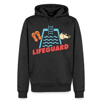 Les sauveteurs adorent les nageurs sauveteurs - Sweat à capuche Premium bio Homme - anthracite chiné - Devant - Thijin (182cm)