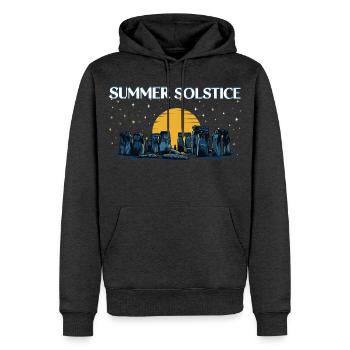 Litha Pagan: Sommersonnenwende, Mittsommer, Mittsommer, Mittsommer. - Männer Premium Bio Hoodie - Anthrazit meliert - Vorne - Thijin (182cm)