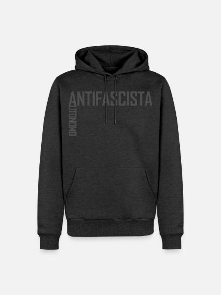 Autonomo Antifascista inkognito - Männer Premium Bio Hoodie - Anthrazit meliert