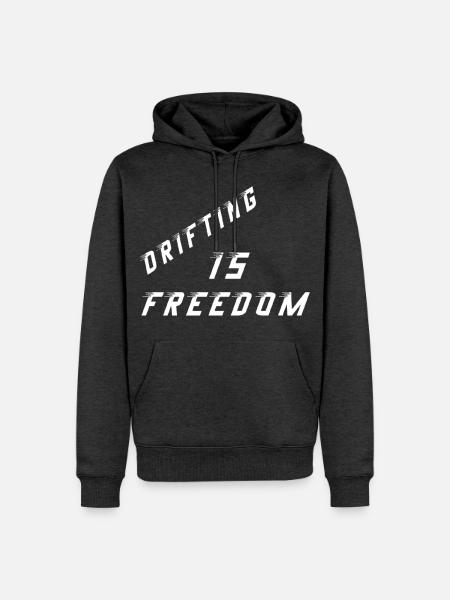 Drifting is freedom - Männer Premium Bio Hoodie - Anthrazit meliert