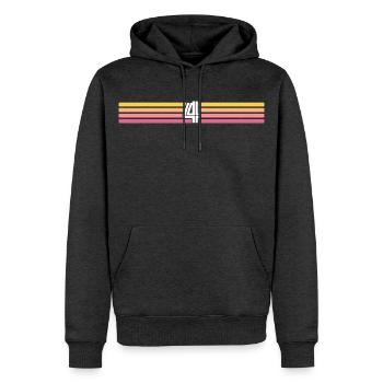 4 Trikotnummer 4 – 4 Jahre alt retro 4 Geburtstag 4 - Männer Premium Bio Hoodie - Anthrazit meliert - Vorne - Thijin (182cm)