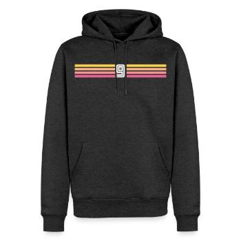 9 Trikotnummer 9 – 9 Jahre alter retro 9 Geburtstag - Männer Premium Bio Hoodie - Anthrazit meliert - Vorne - Thijin (182cm)