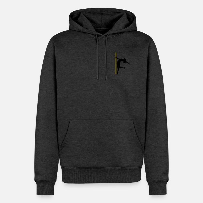 Die Silhouette einer Poledancerin - Männer Premium Bio Hoodie - Anthrazit meliert