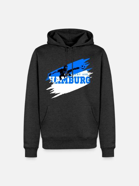 Fußball Hamburg Norden Fan - Männer Premium Bio Hoodie - Anthrazit meliert