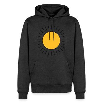 Sonne - Männer Premium Bio Hoodie - Anthrazit meliert - Vorne - Thijin (182cm)