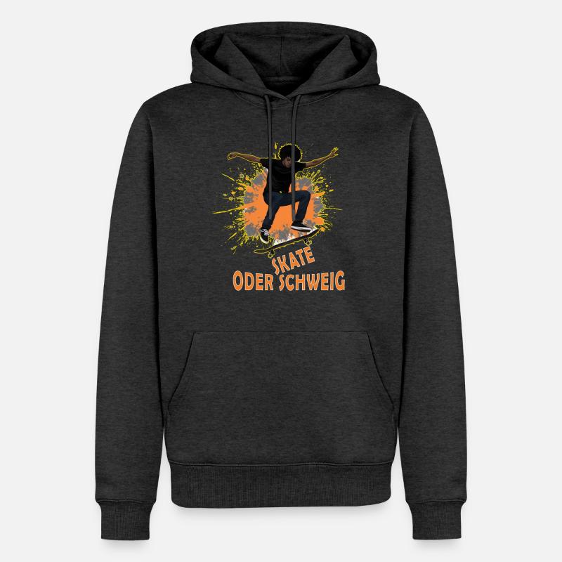 Skate Oder Schweig Splash - Männer Premium Bio Hoodie - Anthrazit meliert