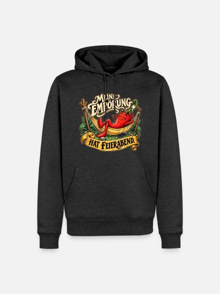 Chili im Feierabend - Männer Premium Bio Hoodie - Anthrazit meliert