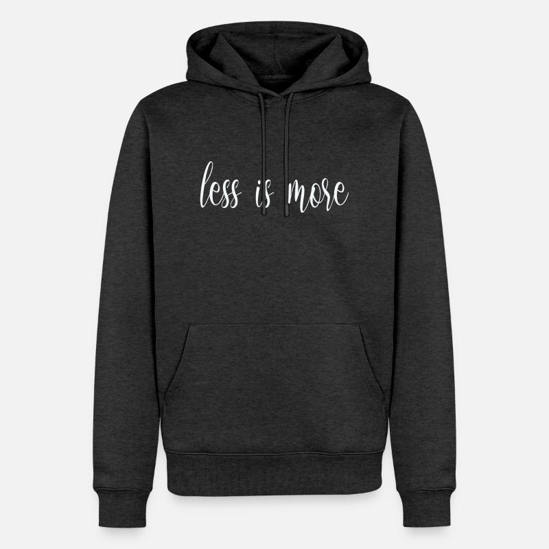 less is more - Männer Premium Bio Hoodie - Anthrazit meliert