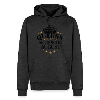 Queens August - Männer Premium Bio Hoodie - Anthrazit meliert - Vorne - Thijin (182cm)