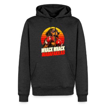 Whack Whack Boxer Dackel Retro Humor - Männer Premium Bio Hoodie - Anthrazit meliert - Vorne - Thijin (182cm)