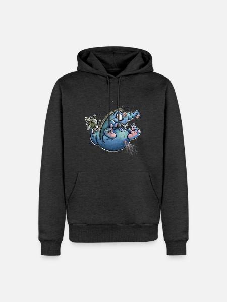 Konfetti Monster - Männer Premium Bio Hoodie - Anthrazit meliert