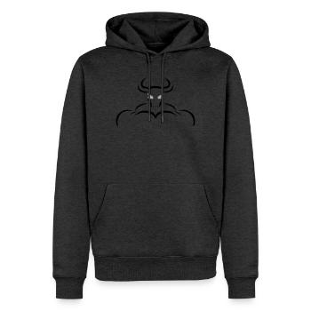 Alpha-Taurus - Männer Premium Bio Hoodie - Anthrazit meliert - Vorne - Thijin (182cm)