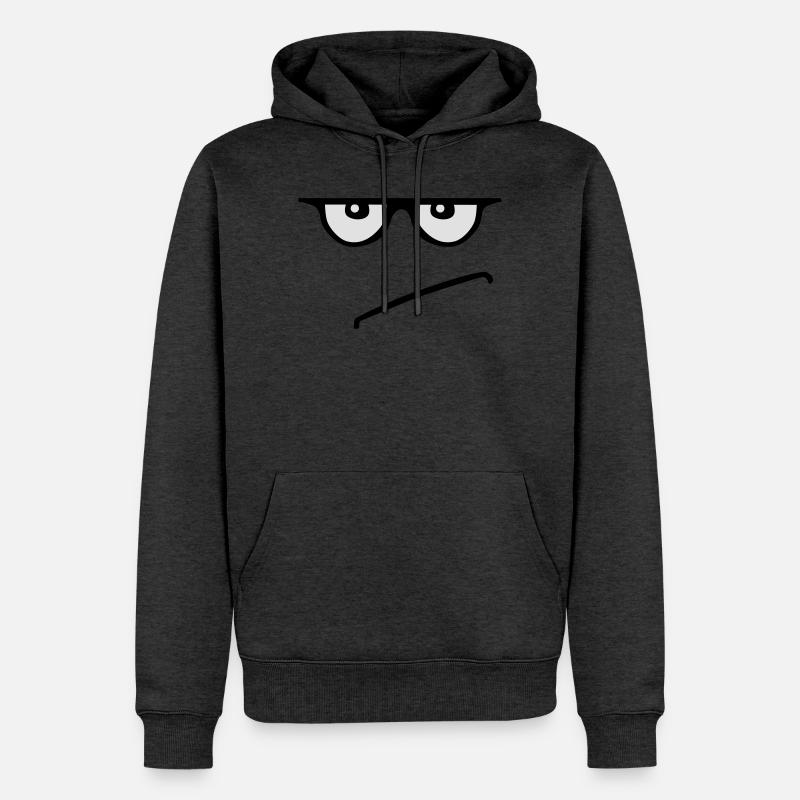 grumpy - Sweat à capuche Premium bio Homme - anthracite chiné