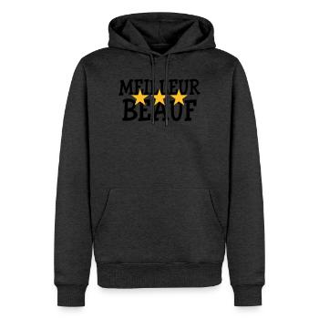 Meilleur Beauf - Sweat à capuche Premium bio Homme - anthracite chiné - Devant - Thijin (182cm)