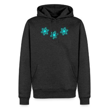 Snow - Männer Premium Bio Hoodie - Anthrazit meliert - Vorne - Thijin (182cm)