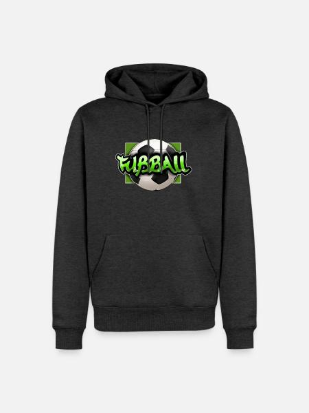 Urban Graffiti Fußballdesign - Männer Premium Bio Hoodie - Anthrazit meliert