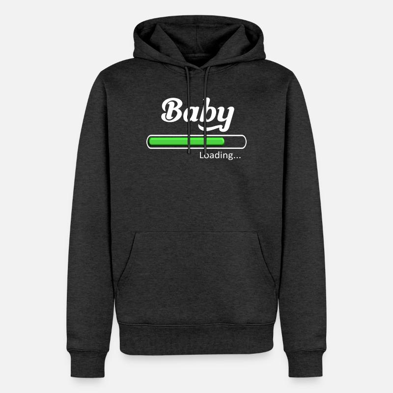Baby loading. - Sweat à capuche Premium bio Homme - anthracite chiné