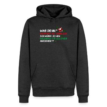 Weihnachtspullover Weihnachtsmann Weihnachten - Männer Premium Bio Hoodie - Anthrazit meliert - Vorne - Thijin (182cm)