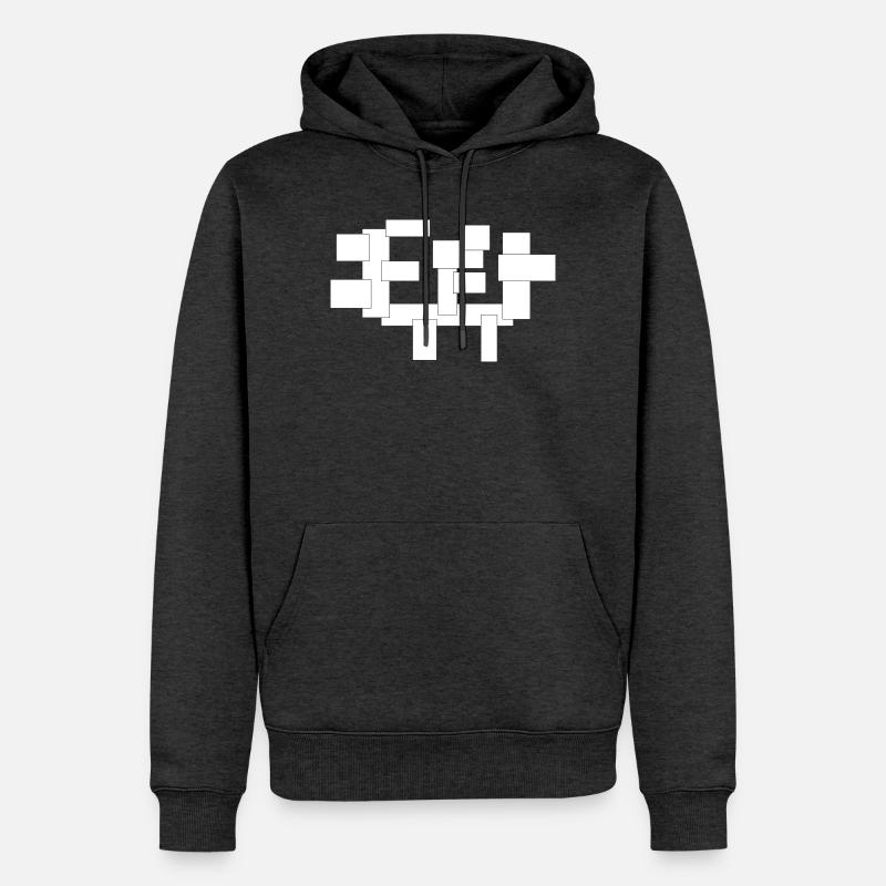 rectangles simplement des carrés en composition - Sweat à capuche Premium bio Homme - anthracite chiné