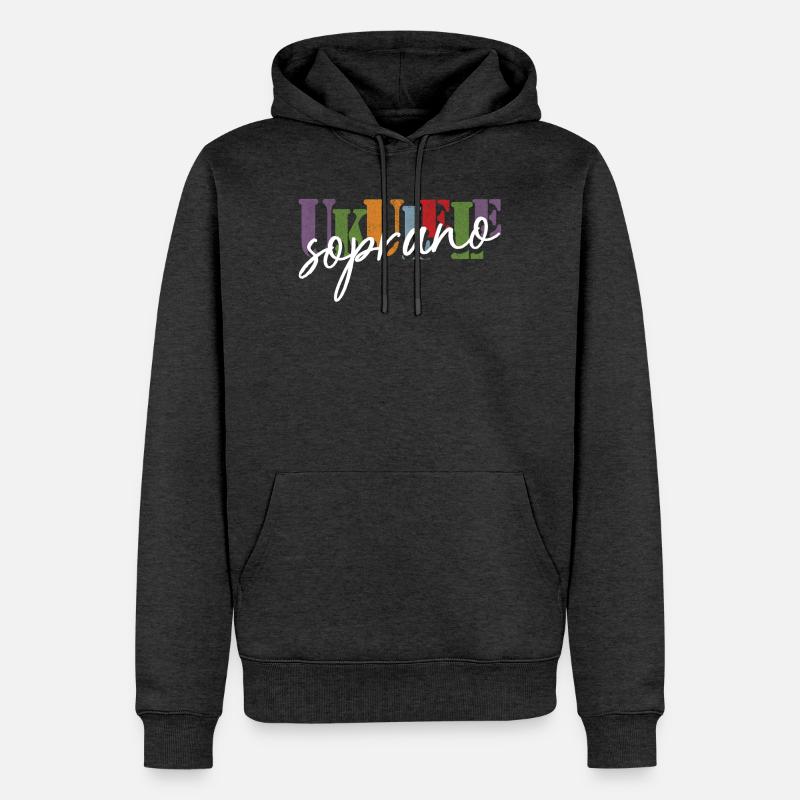 Soprano Ukulele - Männer Premium Bio Hoodie - Anthrazit meliert