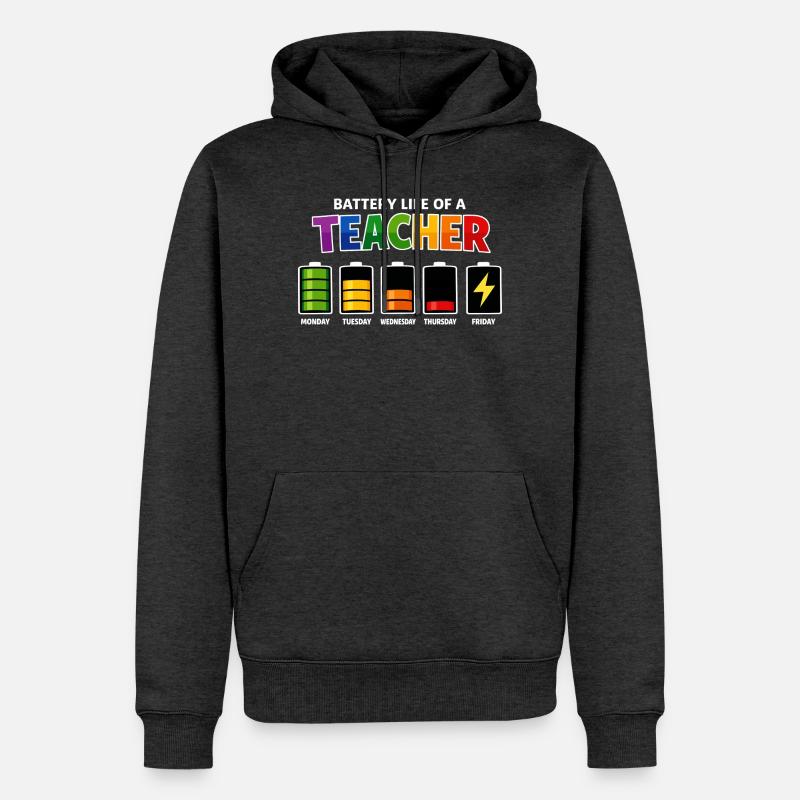 Autonomie d’un enseignant - Sweat à capuche Premium bio Homme - anthracite chiné