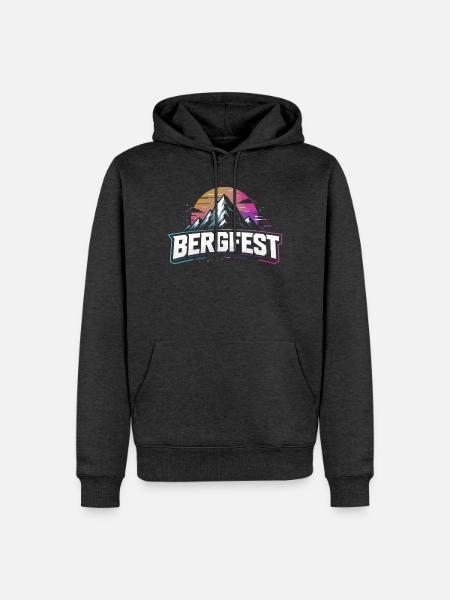Bergfest - Männer Premium Bio Hoodie - Anthrazit meliert