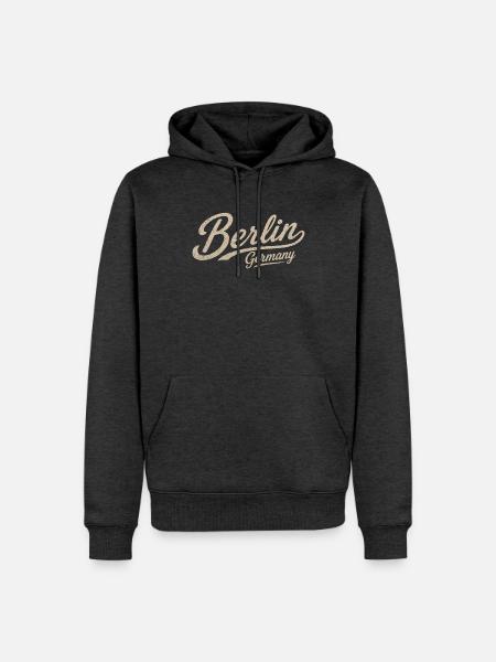 Berlin - Germany - Berliner Bär - Männer Premium Bio Hoodie - Anthrazit meliert