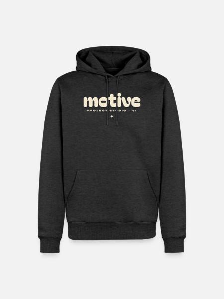 Motivlogo - Männer Premium Bio Hoodie - Anthrazit meliert