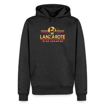 Lanzarote - Canary Islands - Kanaren - Vulkane - Männer Premium Bio Hoodie - Anthrazit meliert - Vorne - Thijin (182cm)