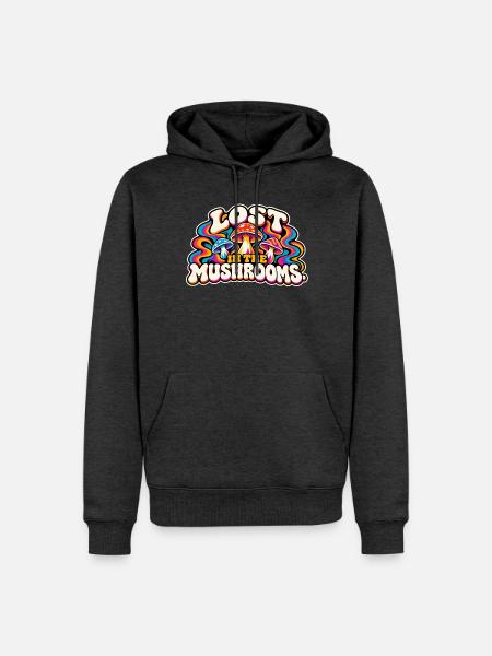 Lost in the Mushrooms - Männer Premium Bio Hoodie - Anthrazit meliert