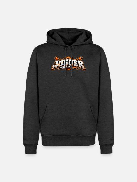 Jugger Cardio Kampf - Männer Premium Bio Hoodie - Anthrazit meliert