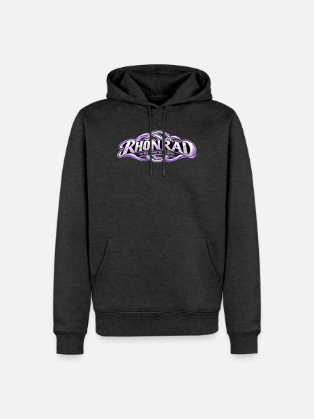 Rhönrad Motiv Lila Knoten - Männer Premium Bio Hoodie - Anthrazit meliert