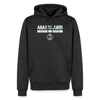 Aran-Inseln Irland Koordinaten Reise Souvenir - Männer Premium Bio Hoodie - Anthrazit meliert - Vorne - Thijin (182cm)
