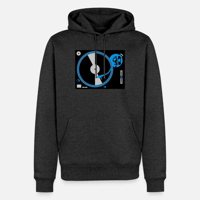 turntables - Men’s Premium Organic Hoodie - heather anthracite