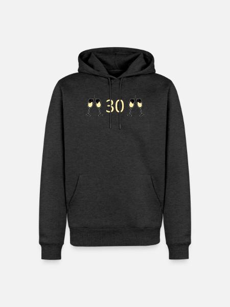 30th Birthday 30th Anniversary - Men’s Premium Organic Hoodie - heather anthracite