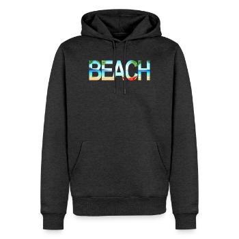 Beach - Männer Premium Bio Hoodie - Anthrazit meliert - Vorne - Thijin (182cm)
