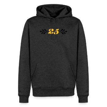 2541614 14743929 noces d’argent - Sweat à capuche Premium bio Homme - anthracite chiné - Devant - Thijin (182cm)