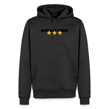 Motocross - Männer Premium Bio Hoodie - Anthrazit meliert - Vorne - Thijin (182cm)