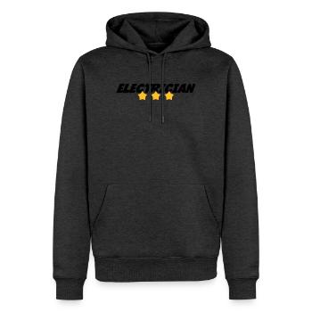 Electricien / Electricité / Travail / Métier / Job - Sweat à capuche Premium bio Homme - anthracite chiné - Devant - Thijin (182cm)