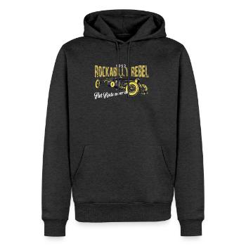 Rockabilly Rebel Design - Sweat à capuche Premium bio Homme - anthracite chiné - Devant - Thijin (182cm)