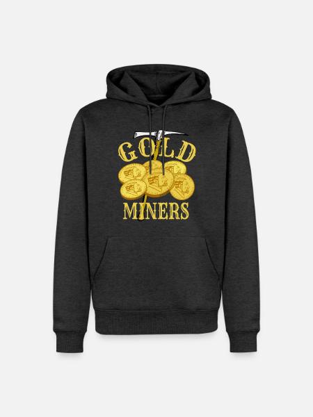Goldgräber - Männer Premium Bio Hoodie - Anthrazit meliert