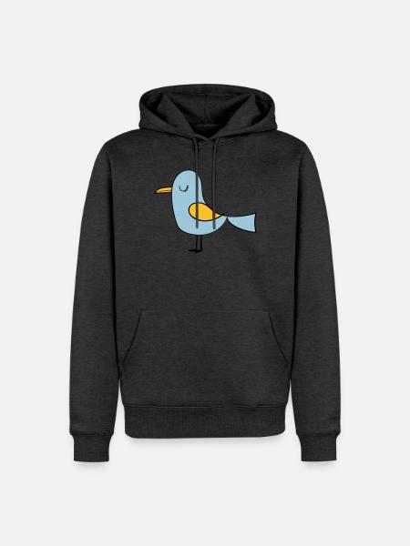 oiseau - Sweat à capuche Premium bio Homme - anthracite chiné